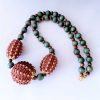 Green & Brown Bead Necklace