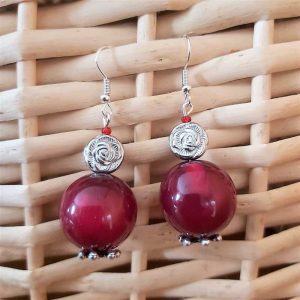 Deep Red Earrings