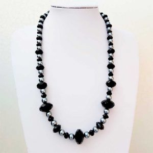 Black & Grey Bead Necklace