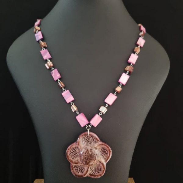 Purple Flower Necklace