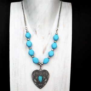 Blue Heart Necklace