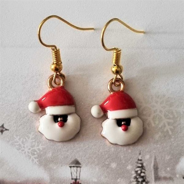 Small Santa Earrings