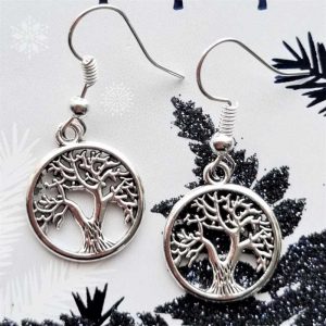 Round Tree Of Life Earrings