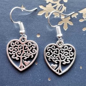 Heart Tree of Life Earrings