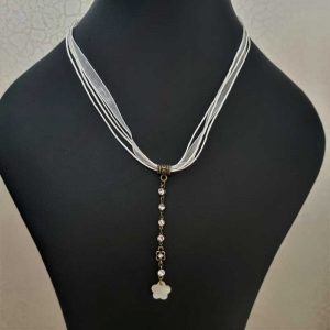 Bronze Diamante Drop Necklace