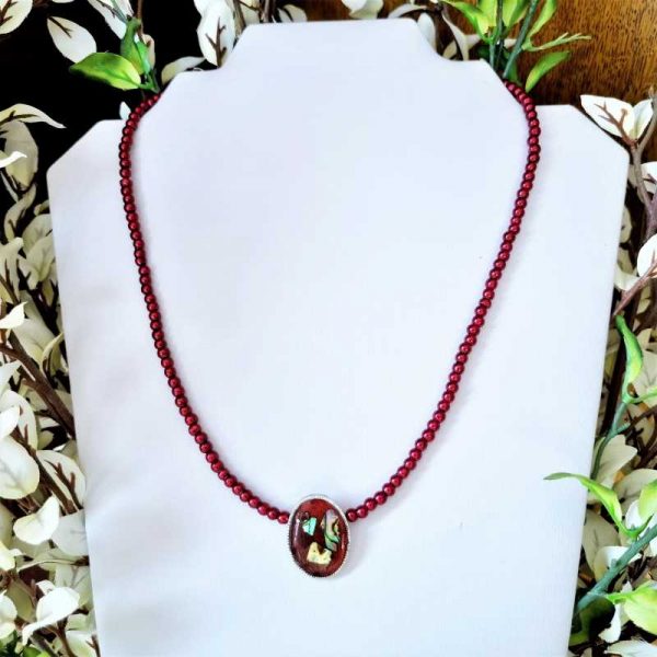 Dainty Red Bead Necklace