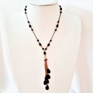 Cascading Black Necklace