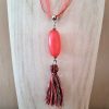 Pink Tassel Necklace