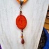 Orange Oval Pendant