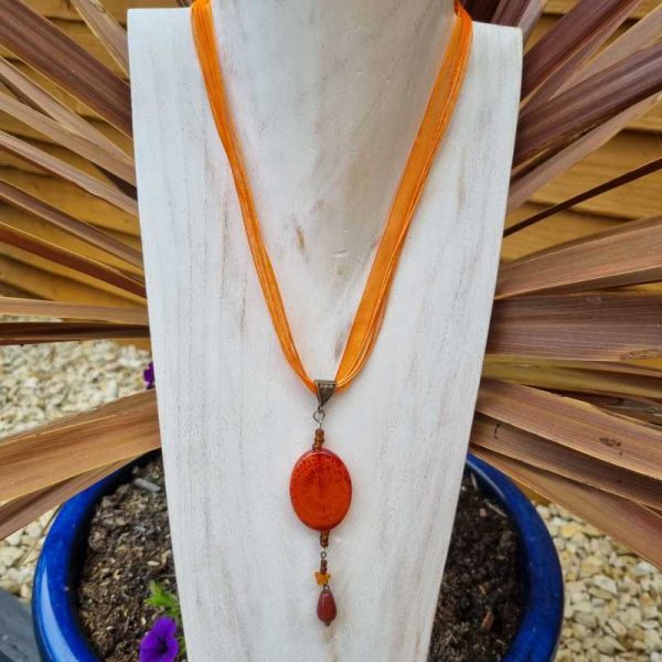 Orange Oval Pendant