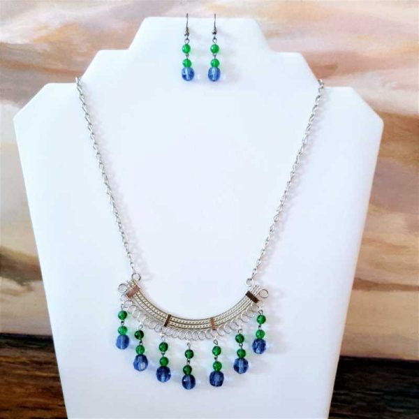 Vintage Drop Necklace & Earring Set