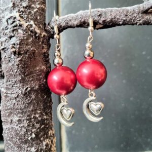 Red Moon Earrings