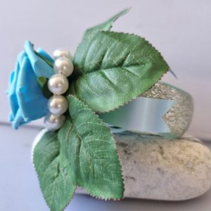 Blue Flower Corsage Bangle