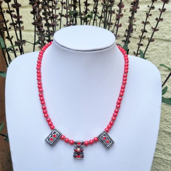 Red Evening Necklace