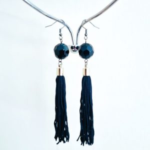 Black Tassel Earrings