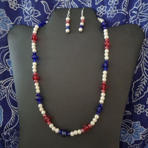 Patriotic Necklace & Earring Set