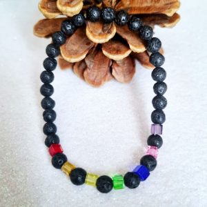 Chakra Lava Bead Bracelet