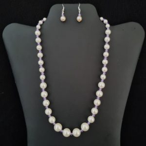 Pearl & Lilac Bead Set