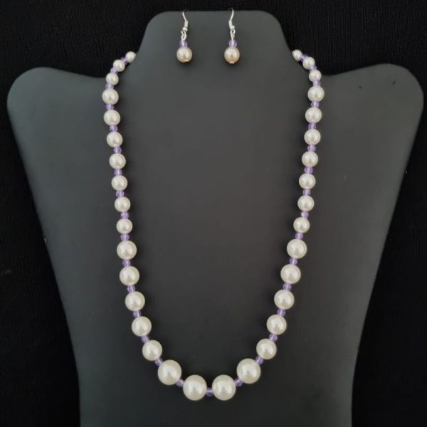 Pearl & Lilac Bead Set