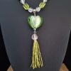 Lime Green Heart Necklace