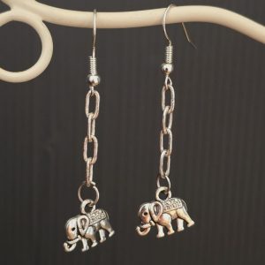 Long Elephant Earrings